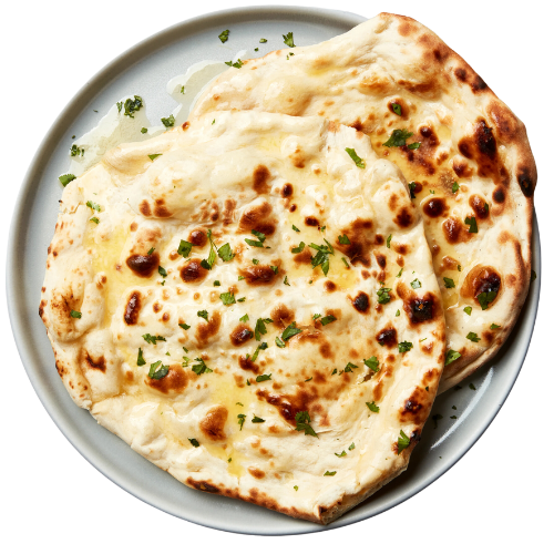 Red Leaf Indian Restaurant - Plain Naan on a plate
